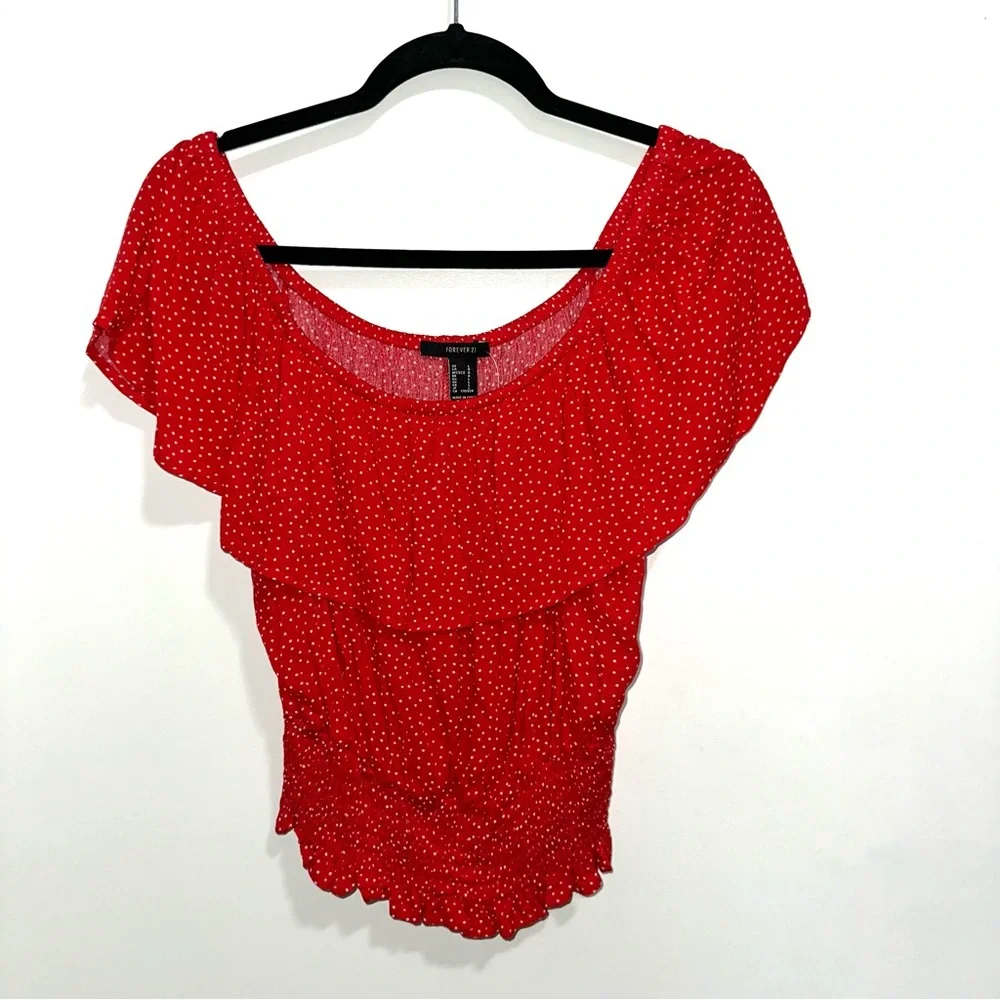 🌷5/$20 Forever 21 Juniors Red Top - Picture 1 of 4